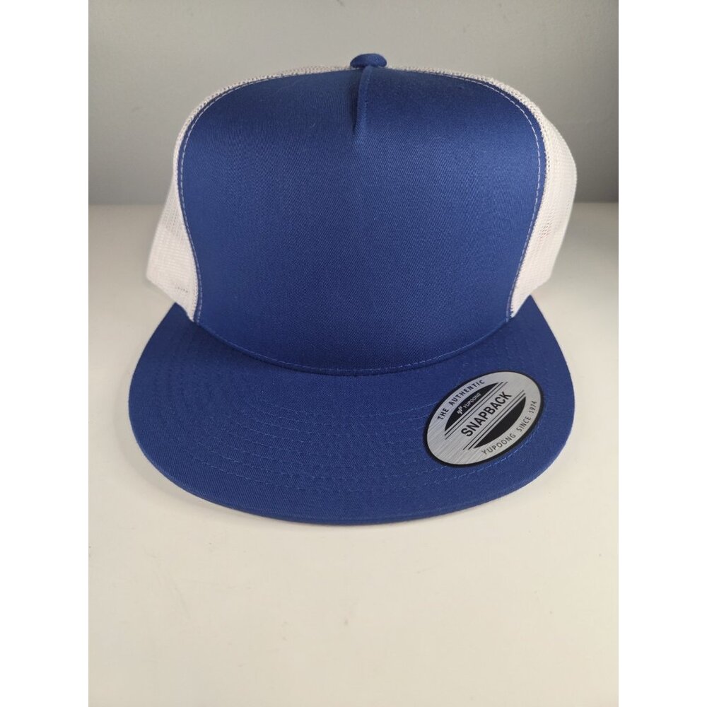 The Classics Yupoong Hat White and Blue Snapback